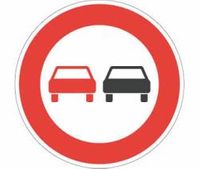Verkehrszeichen VZ 276 - Überholverbot